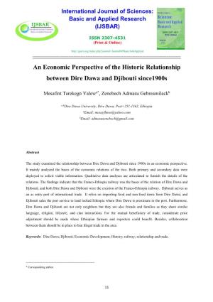 An Economic Perspective of the Historic Relationship Between Dire Dawa and Djibouti Since1900s