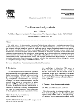 The Disconnection Hypothesis.Pdf