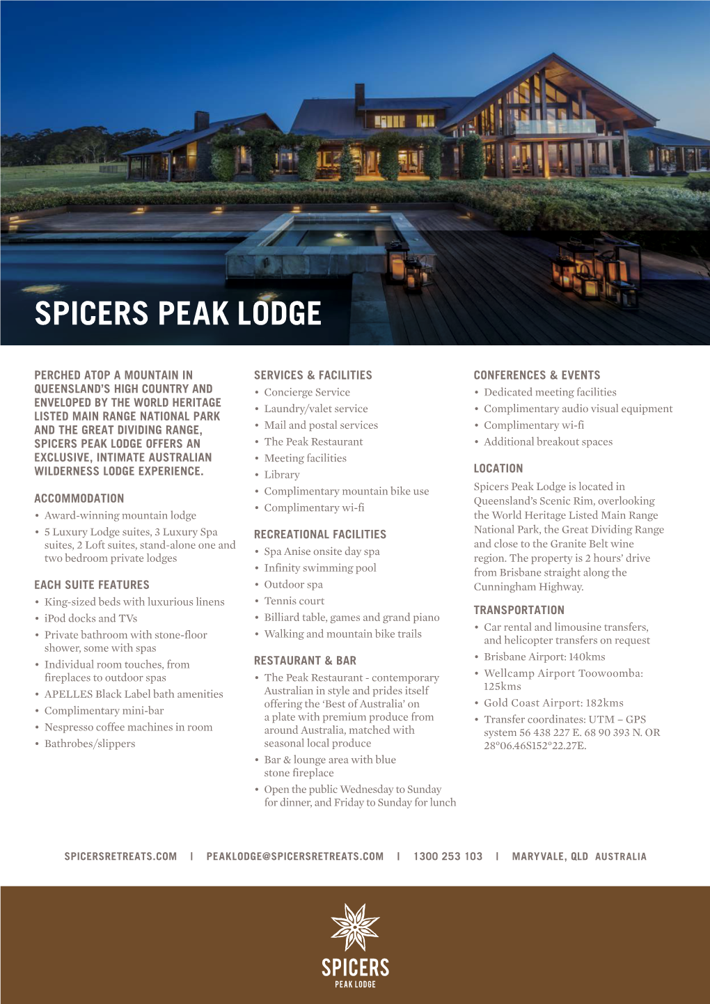 Spicers Peak Lodge