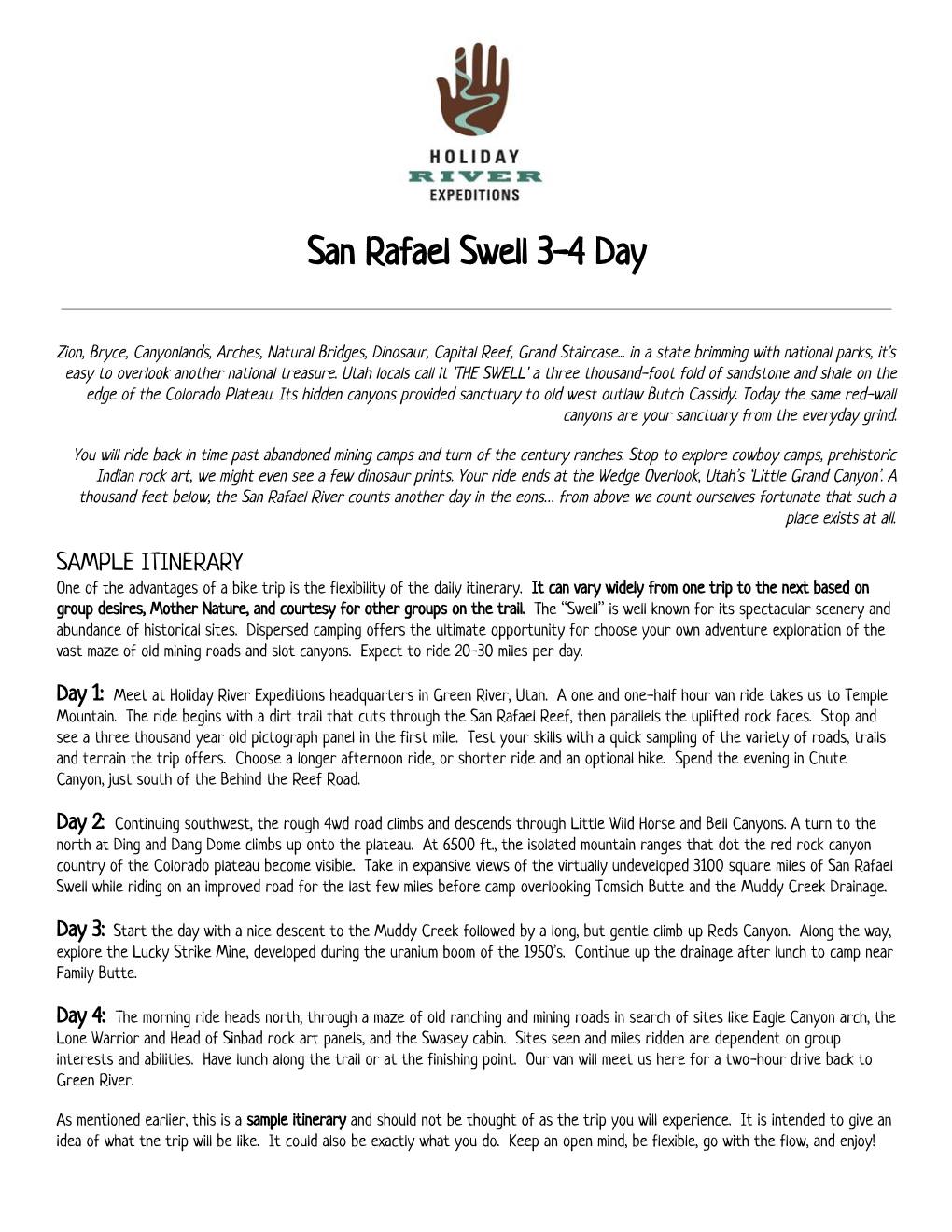 San Rafael Swell 3-4 Day