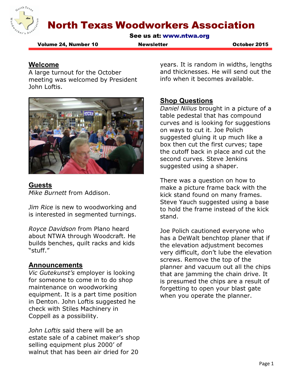 Newsletter October 2015 Newsletter August 2013Ugust 2013 Welcome Years