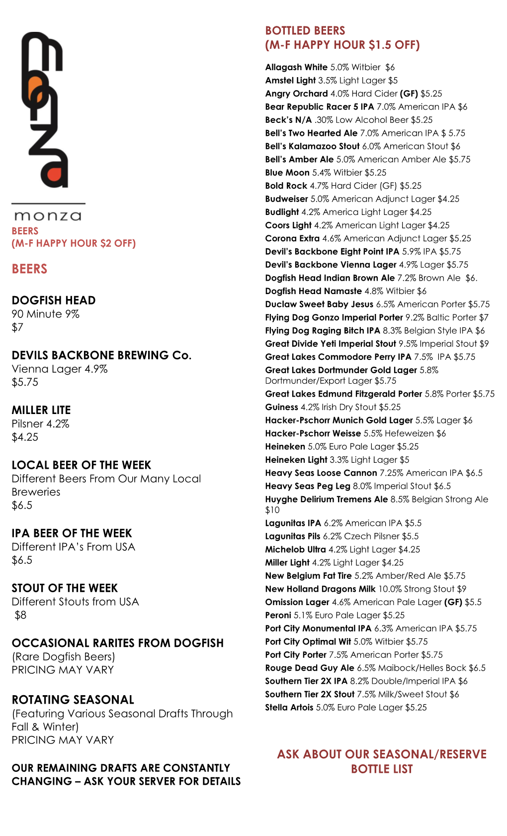 DOGFISH HEAD DEVILS BACKBONE BREWING Co. MILLER LITE