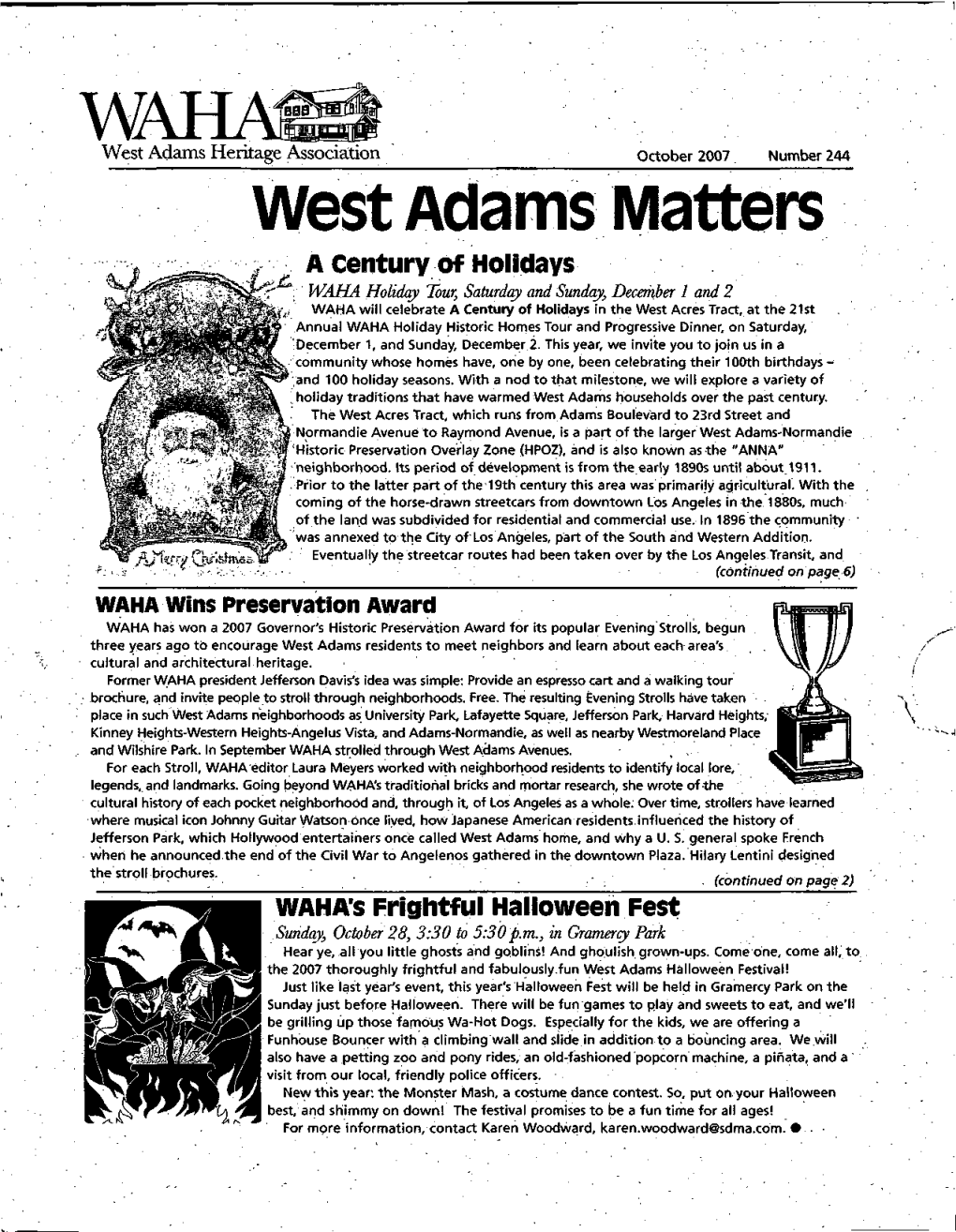 West Adams Matters