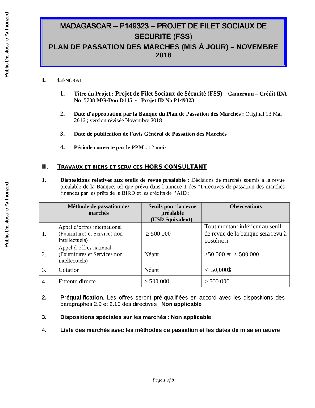 World Bank Document