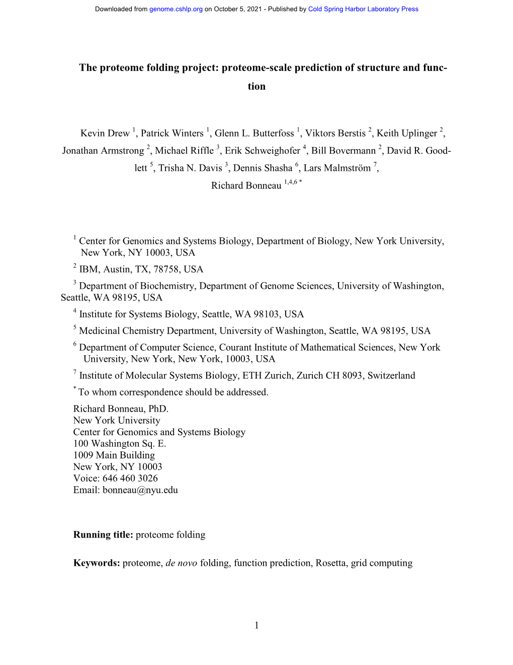 Proteome-Scale Prediction of Structure and Func- Tion