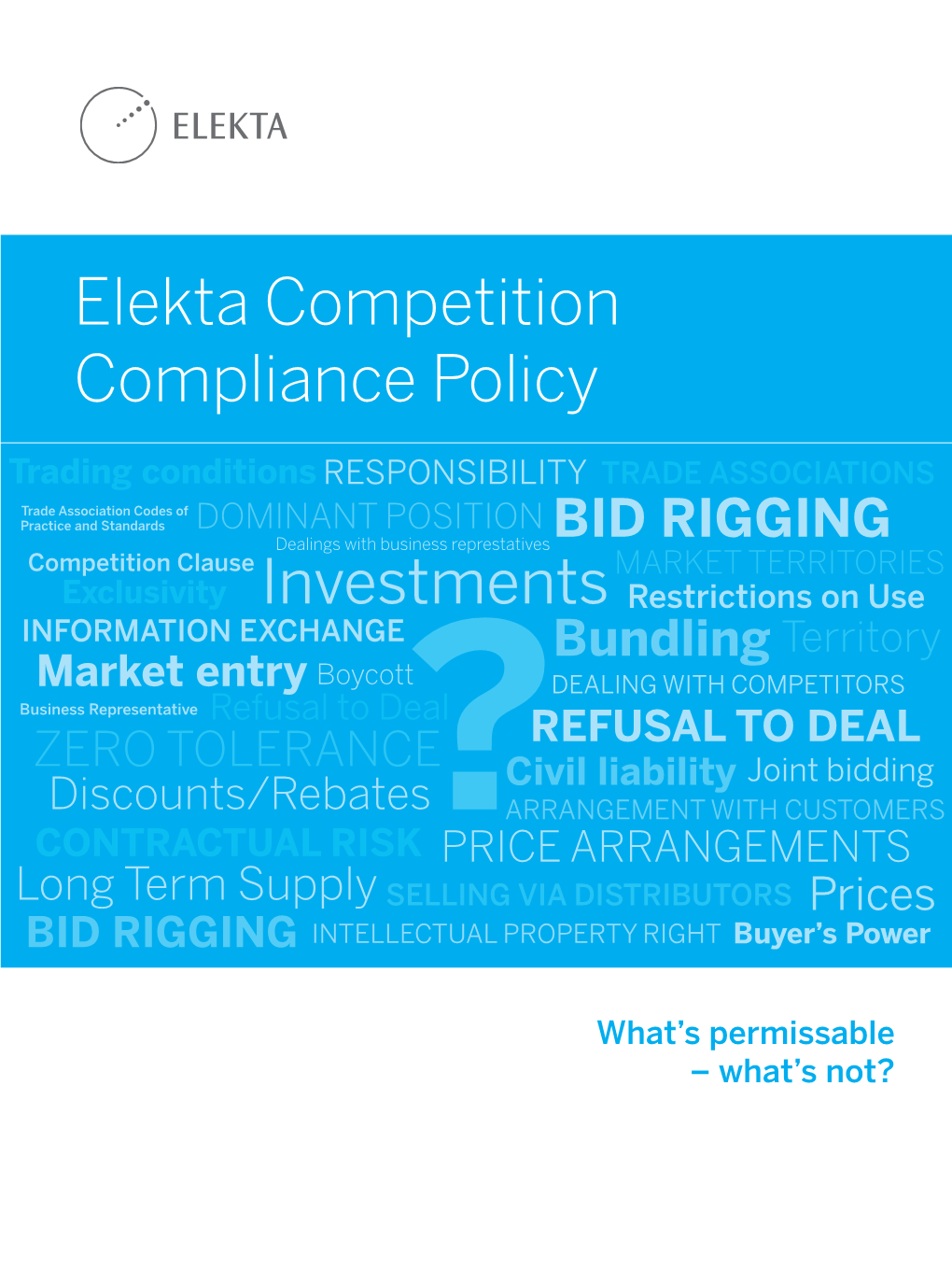 Elekta Competition Compliance Policy