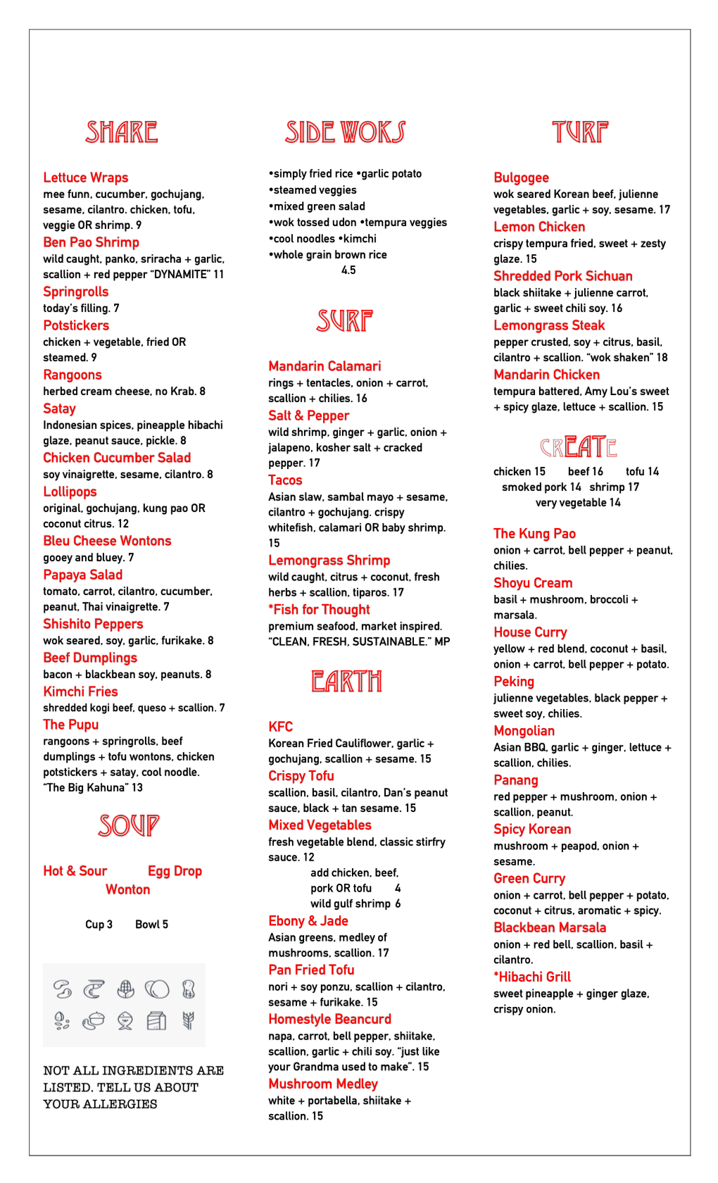 Share Soup Side Woks Surf Earth Turf Create