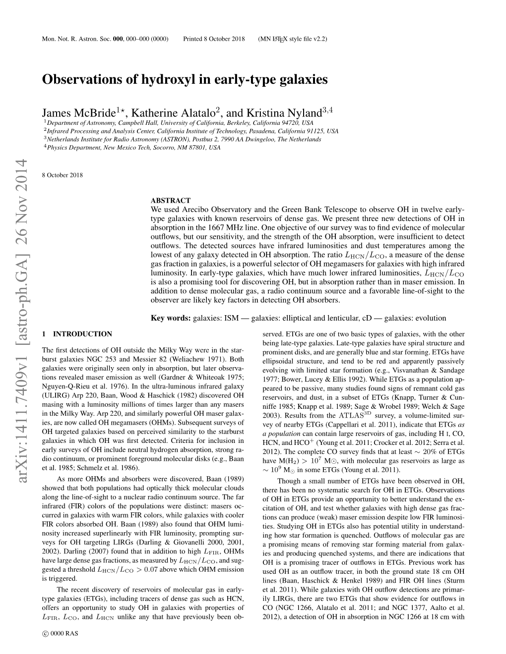 Observations of Hydroxyl in Early-Type Galaxies