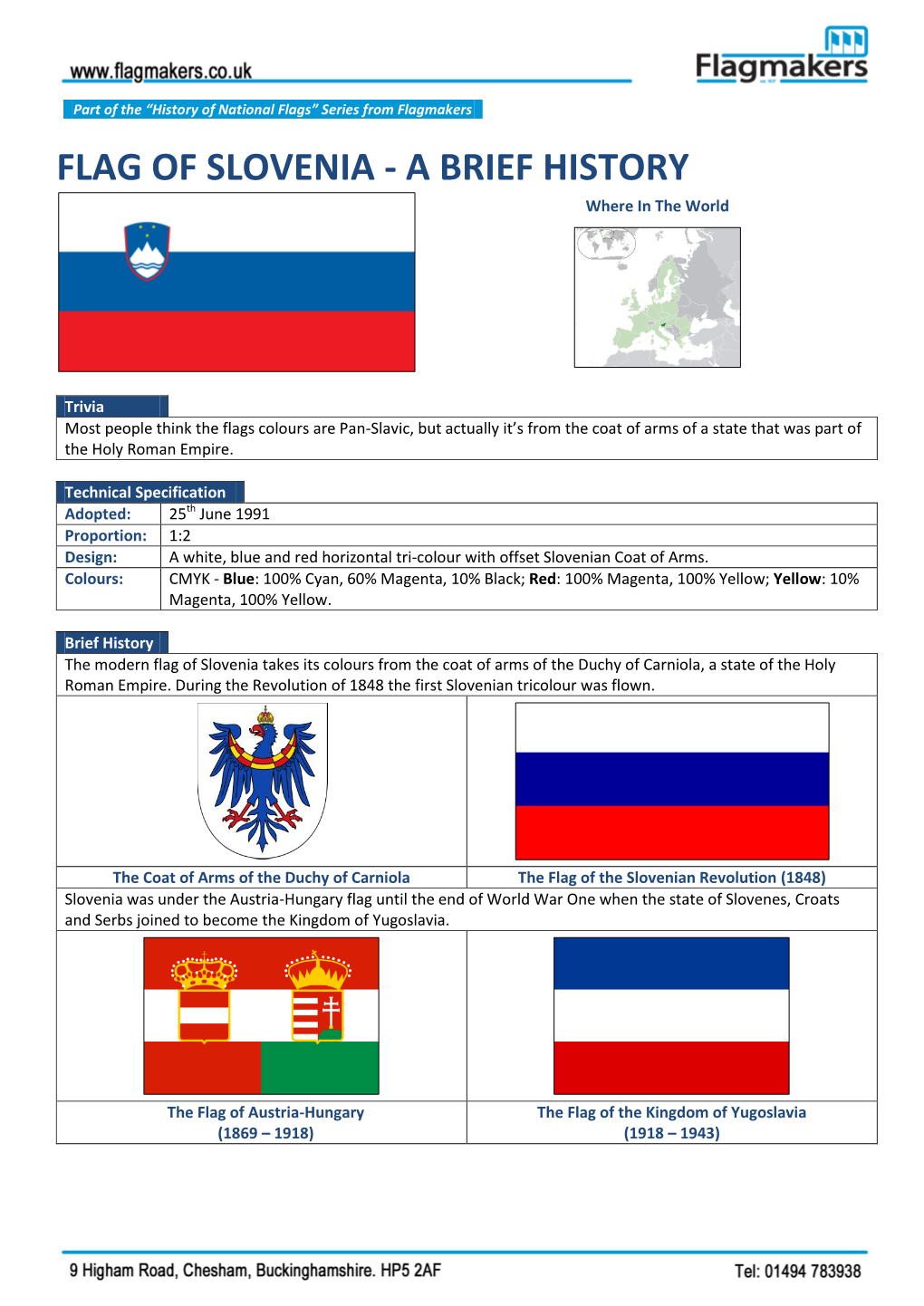 FLAG of SLOVENIA - a BRIEF HISTORY Where in the World