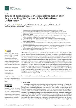 (Alendronate) Initiation After Surgery for Fragility Fracture: a Population-Based Cohort Study