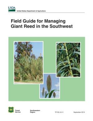 Field Guide for Managing Giant Reed in the Southwest