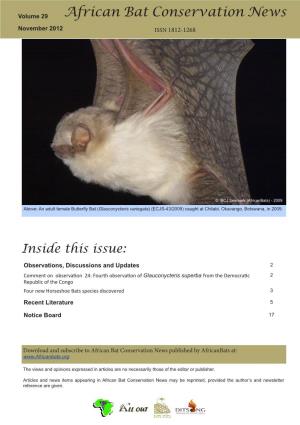 African Bat Conservation News Vol. 27