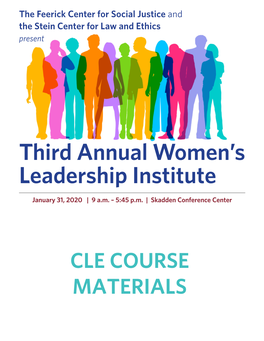 Third Annual Women's Leadership Institute