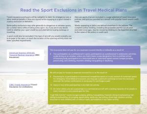 Read the Sport Exclusions in Travel Medical Plans