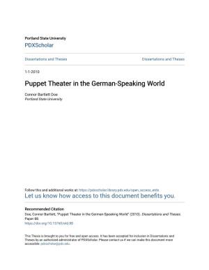 Puppet Theater in the German-Speaking World
