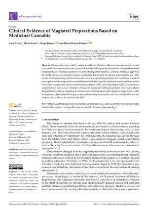 Clinical Evidence of Magistral Preparations Based on Medicinal Cannabis