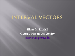 Interval Vectors