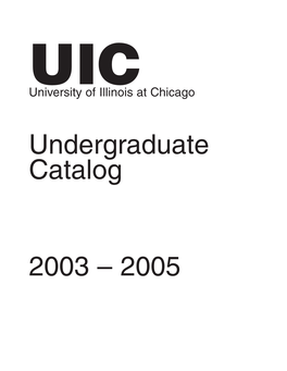 2003–2005 Undergraduate Catalog