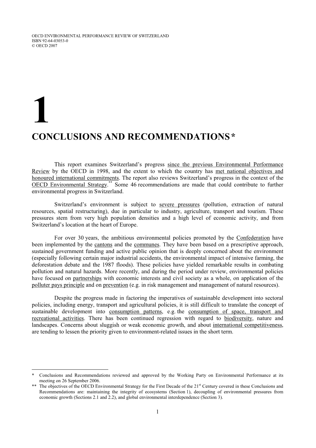 Conclusions and Recommendations*