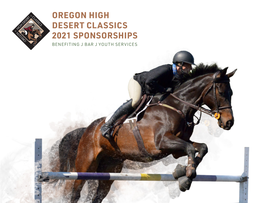 Oregon High Desert Classics 2021 Sponsorships