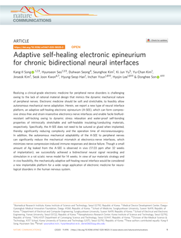 Adaptive Self-Healing Electronic Epineurium for Chronic Bidirectional Neural Interfaces
