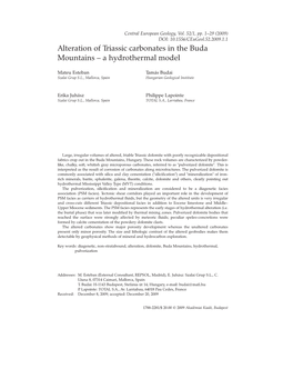 Alteration of Triassic Carbonates in the Buda Mountains &#X2014