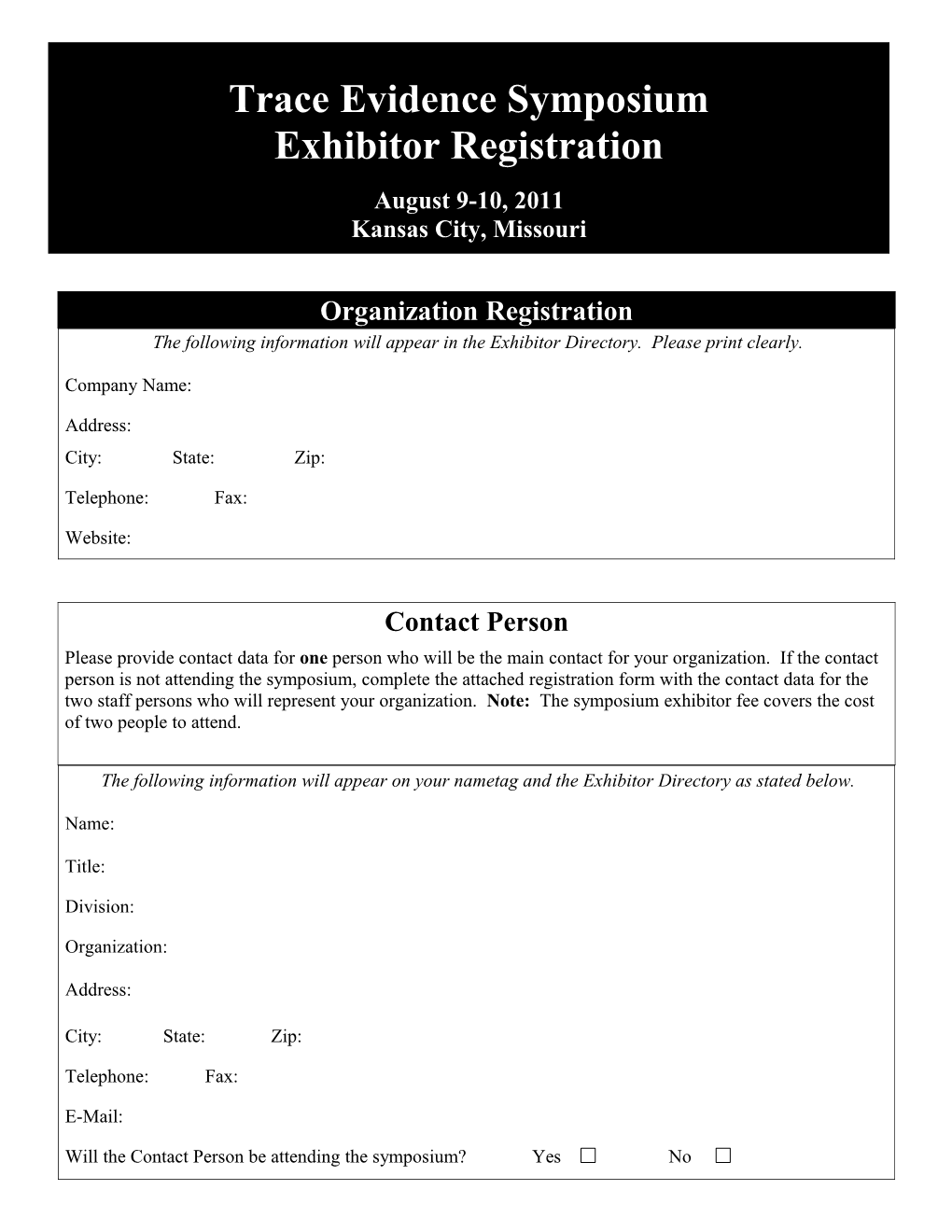 Organization Registration