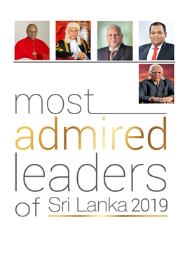 Most Admired Leaders of Sri Lanka 2019