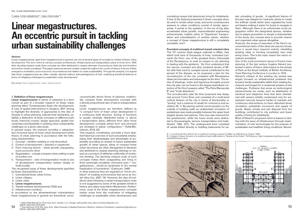 Linear Megastructures. an Eccentric Pursuit in Tackling Urban