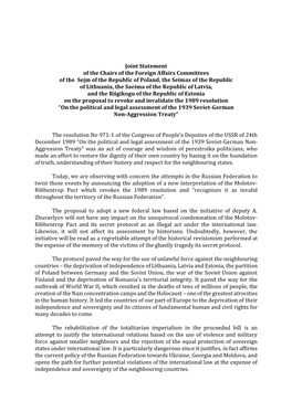 Joint Statement of the Chairs of the Foreign Affairs Committees