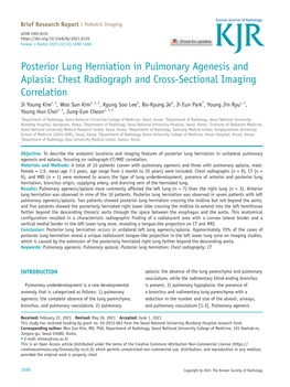 Posterior Lung Herniation in Pulmonary Agenesis and Aplasia