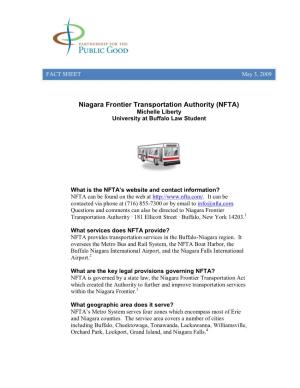 Niagara Frontier Transportation Authority (NFTA) Michelle Liberty University at Buffalo Law Student