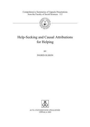 Help-Seeking and Causal Attributions for Helping