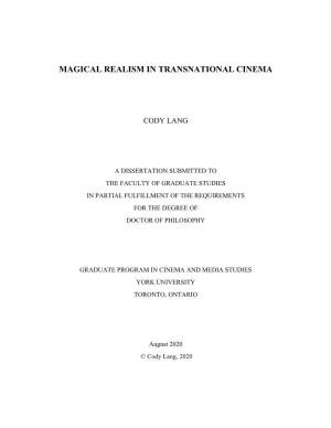 Magical Realism in Transnational Cinema