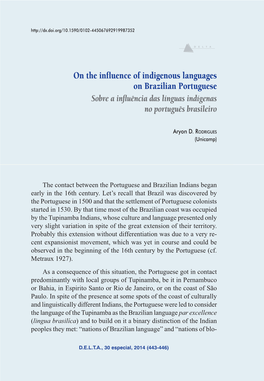 On the Influence of Indigenous Languages on Brazilian Portuguese