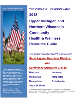 Upper Michigan and Northern Wisconsin Community Health & Wellness Resource Guide