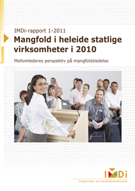 Mangfold I Heleide Statlige Virksomheter I 2010
