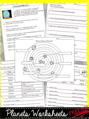 Planets Worksheets