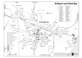 Map of Bridport and West Bay in Dorset