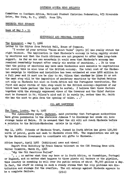 OIL and SANCTIONS the Times, London, May 9, 1966 The