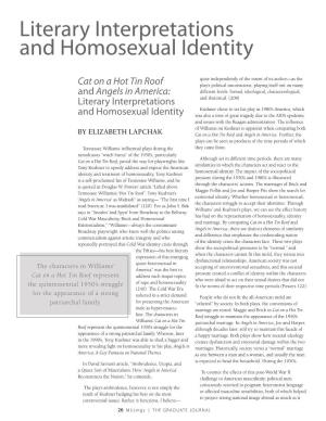 Literary Interpretations and Homosexual Identity