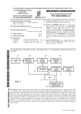 ) (51) International Patent Classification: (71) Applicant: GENOMATICA, INC. [US/US]; 4757 Nexus C02F 1/38 (2006.0 1) (72) Inven