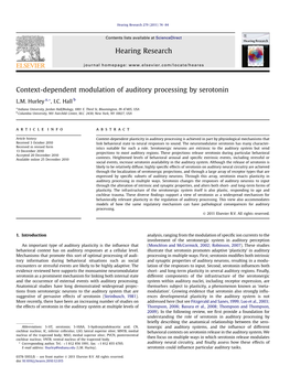 Context-Dependent Modulation of Auditory Processing by Serotonin