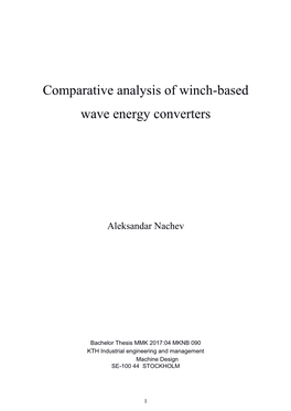 Comparative Analysis of Winch-Based Wave Energy Converters