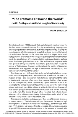 “The Tremors Felt Round the World”: Haiti's Earthquake As Global
