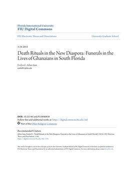 Death Rituals in the New Diaspora: Funerals in the Lives of Ghanaians in South Florida Evelyn E