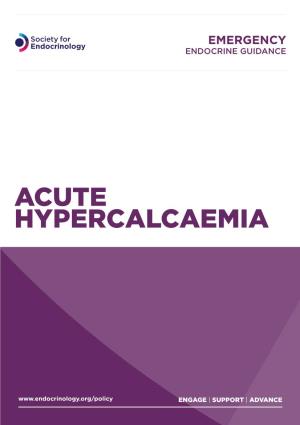 Acute Hypercalcaemia