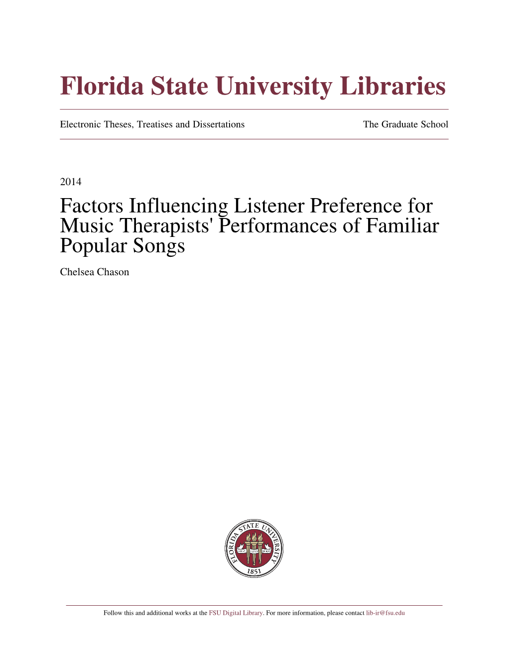 Factors Influencing Listener Preference for Music Therapistsâ•Ž