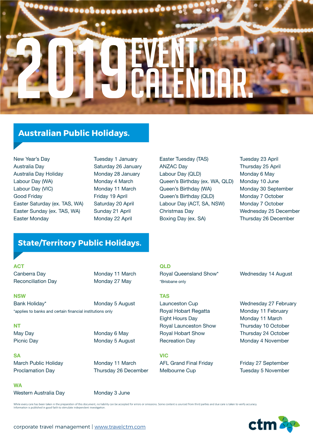 Australian Public Holidays