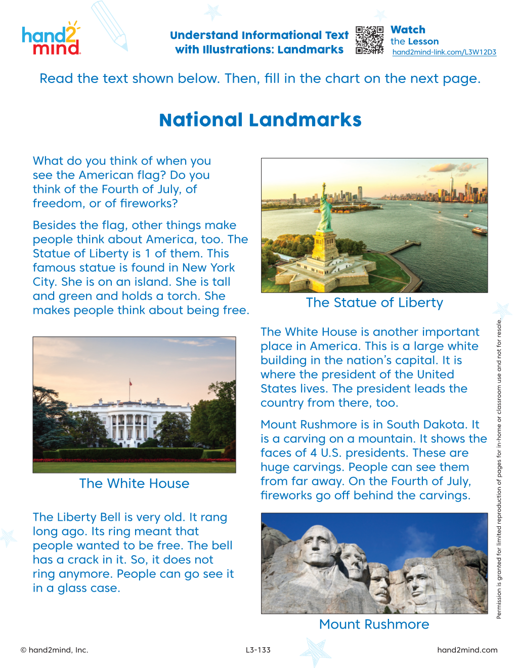 Understand Informational Text with Illustrations: Landmarks